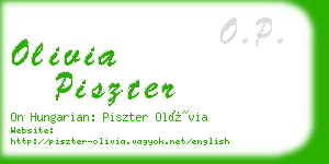 olivia piszter business card